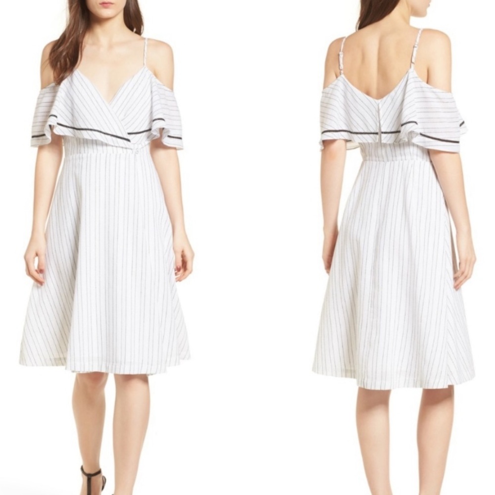 J.O.A. Cold Shoulder Midi Dress